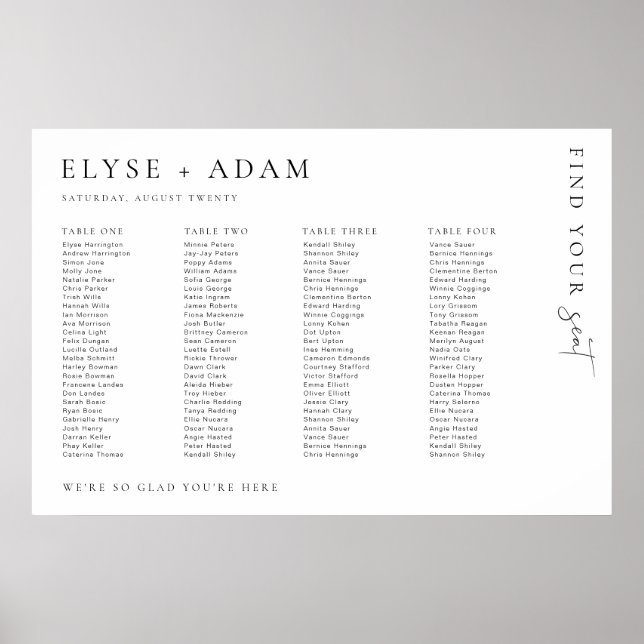 Poster av Estelle Minimal 4 Banquet Bord-säten (Framsidan)