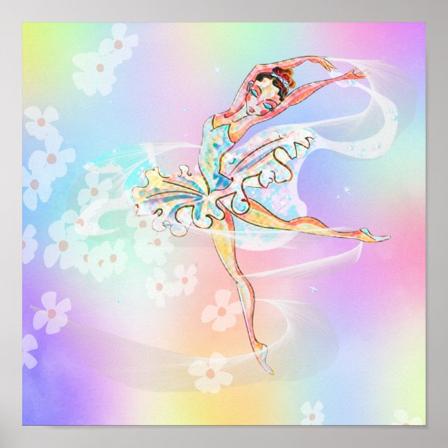 Poster av ett Ballerina for Young Girl's Room (Framsidan)