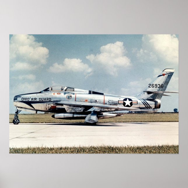 Poster av F-84F Thunderstreak (Framsidan)