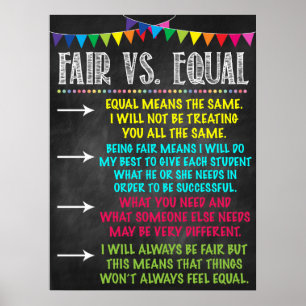 Poster av fair Vs. Equal Classroom