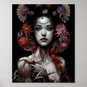 Poster av färdigt drottning Surreal Gothic Fantasy
