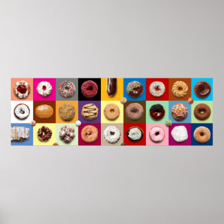 Poster av färgade Donuts Extra Wide