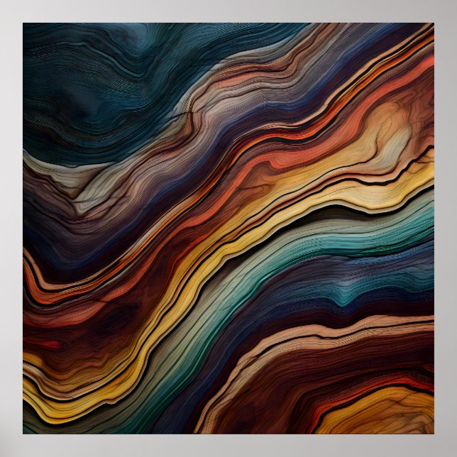 Poster av färgstarka träslag (Framsidan)