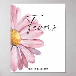 Poster av favoriter i daisyn rosa