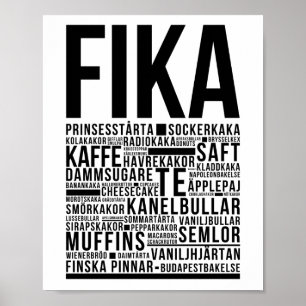 Poster av fika-godis