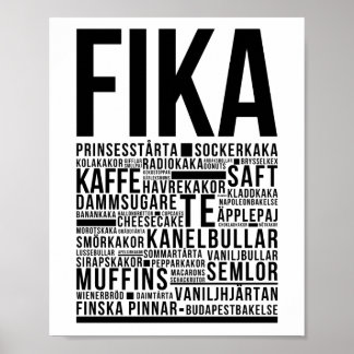 Poster av fika-godis