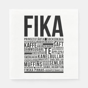Poster av fika-godis pappersservett