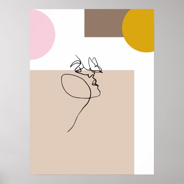 Poster av fjäril-abstrakt (Framsidan)