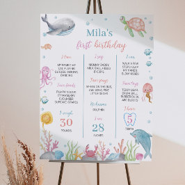 Poster av flaggan Sea Birthday Milestone Sign