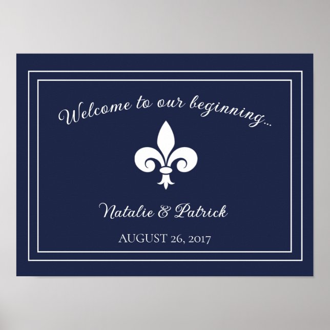 Poster av flottan Fleur de Lis Bröllop (Framsidan)