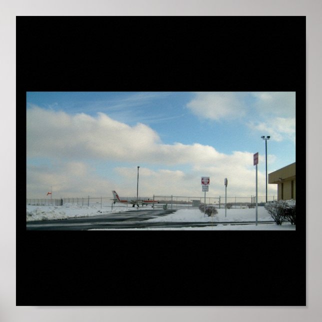 Poster av flygplan/flygplats (Framsidan)