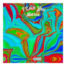 Poster av flytande färgämnen i abstrakten 