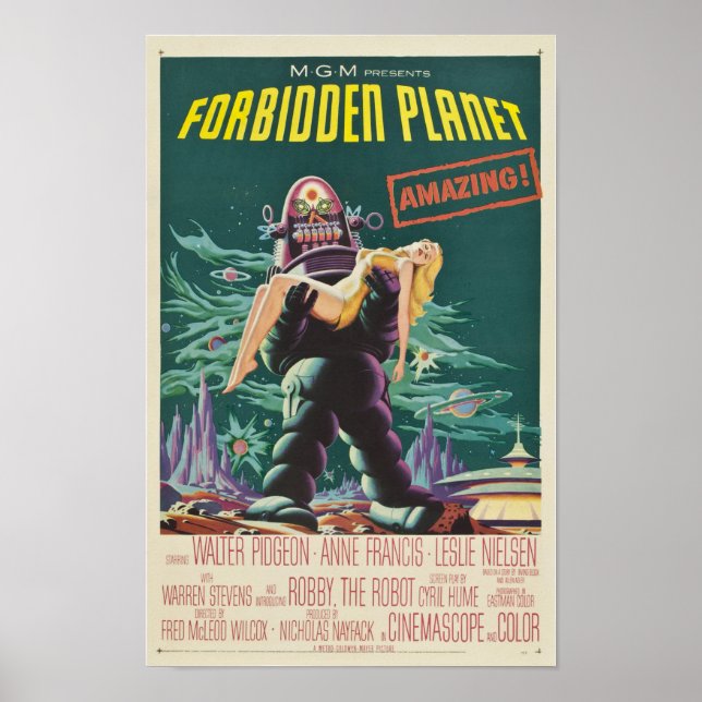 Poster av förbjuden planetmonsterfilm (Framsidan)