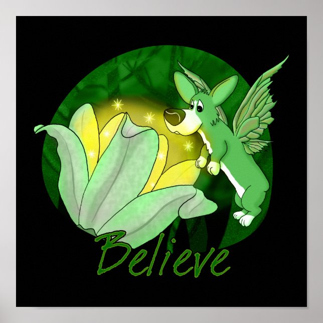 Poster av Forest Magic Corgi (Framsidan)