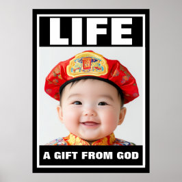 POSTER AV FÖRLIVSKRUTOR FÖR SMILING AV KINESE BABY
