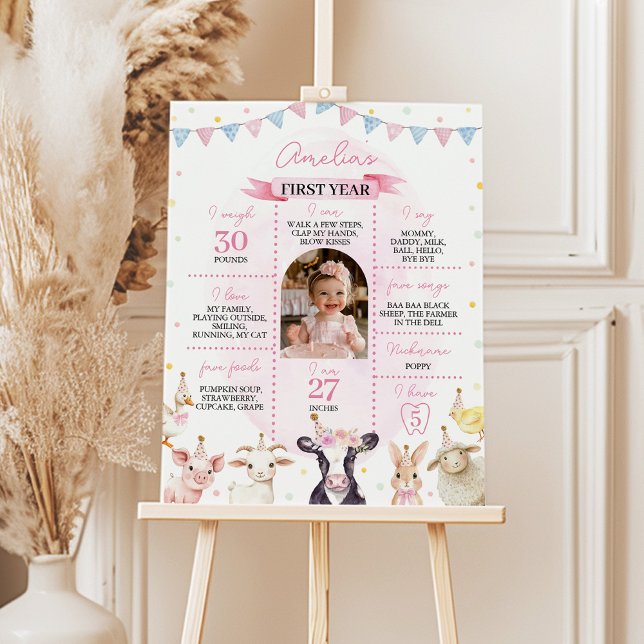 Poster av foto Milestone från första året på husdj (Skapare uppladdad)