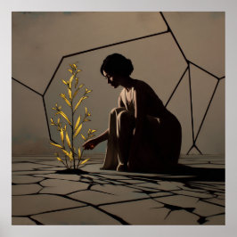 Poster av Fragile Bloom - Solarpunk Regrowith