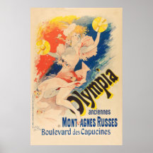 Poster av fransk: Kvinnor som spelar ut Cymbals