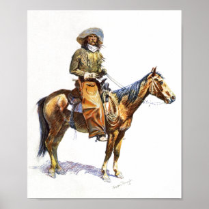 Poster av gammala västern Arizona Horse & Cowboy A
