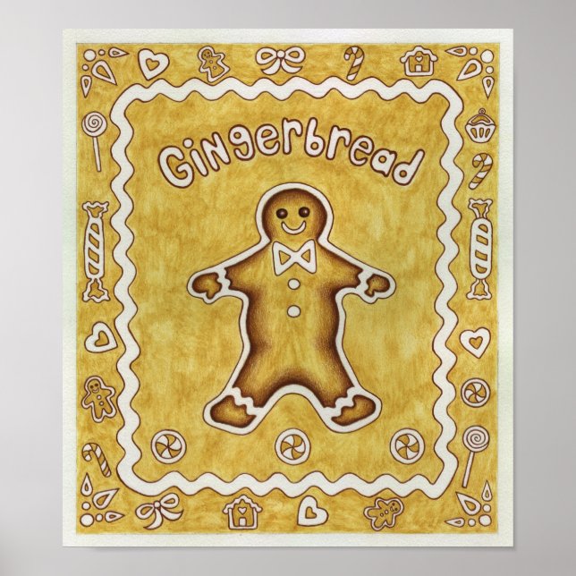 Poster av Gingeregentligen Cookie-utskrift (Framsidan)
