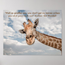 Poster av Giraffe som stoppar det är nacke