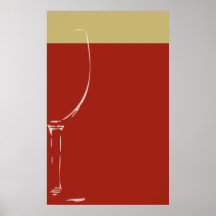poster av glas av vin