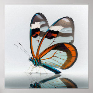 Poster av Glass Winged Butterfly Art-utskrift