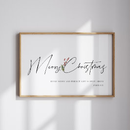 poster av god jul vattenfärgsjul