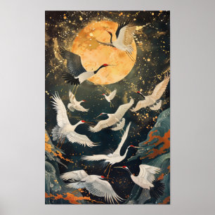 Poster av Gracval Golden Crane-familjen - insamlin