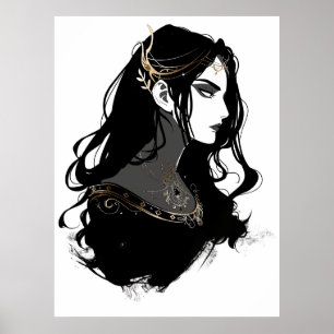 Poster av Gracval Horse Silhouette