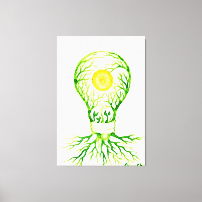 poster av grönt canvastryck (Framsida)