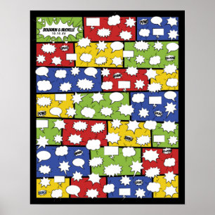 Poster av Guest Bok i tecknad - 100 Namnteckning