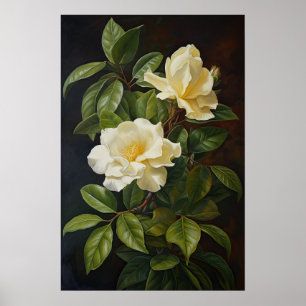 Poster av gult Gardenias Flower Art Print