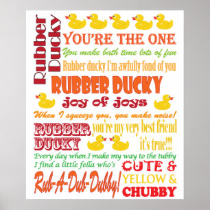 Poster av gummi Ducky Tunnelbanan Art
