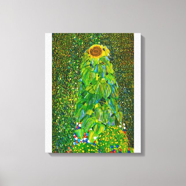 Poster av Gustav Klimt Solros Canvas (Framsida)