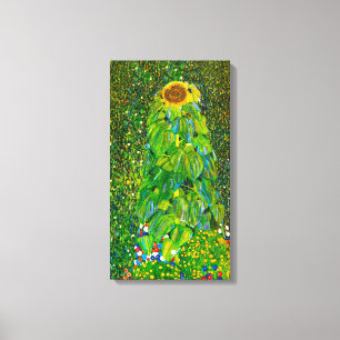 Poster av Gustav Klimt Solros Canvas