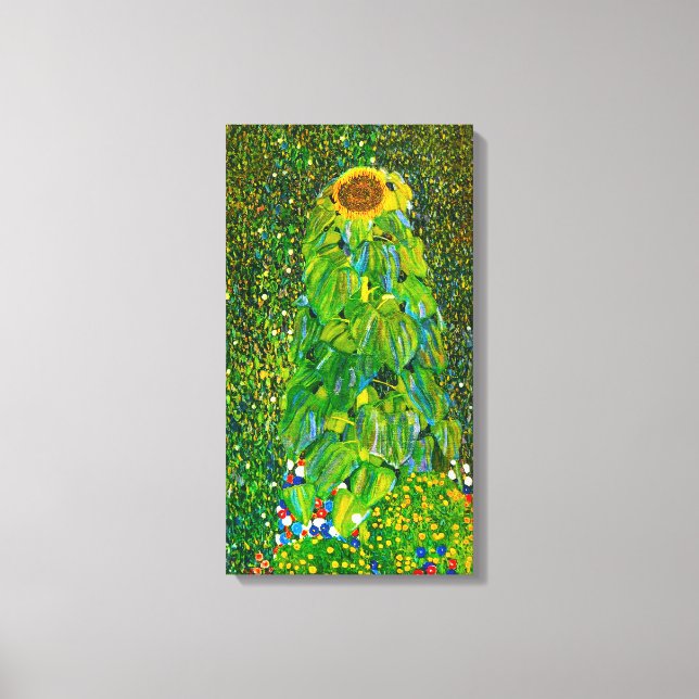 Poster av Gustav Klimt Solros Canvas (Framsida)