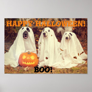 POSTER AV HALLOWEEN-KOSTNADER FÖR hundar-VARNING