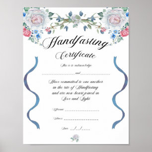 Poster av handfast certifikat - Elegantens utformn