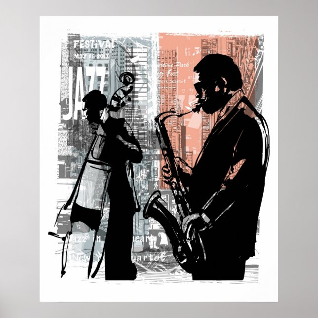 poster av Harlem jazz-festival (Framsidan)