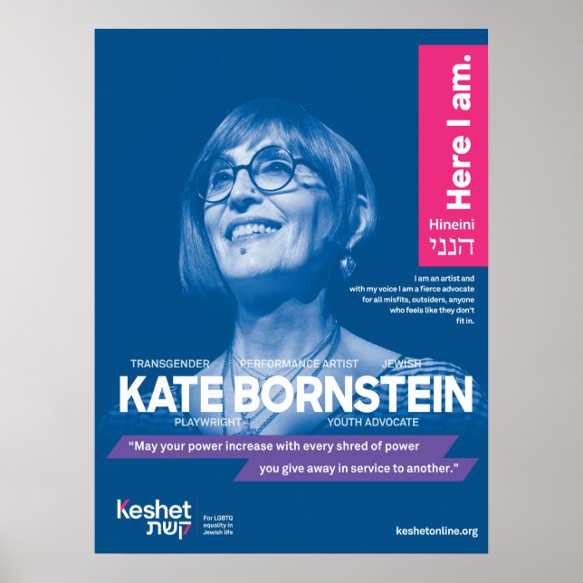 Poster av HBT-personer - Kate Bornstein (Framsidan)