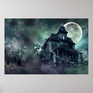 Poster av hemlig husfasa - Ghokostisk mansion