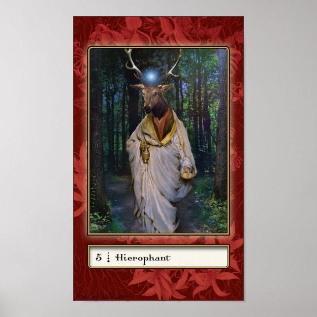 Poster av Hierofant Tarot Card (Framsidan)