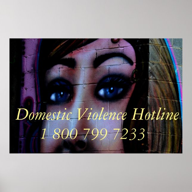 poster av hotline för domestic Violence (Framsidan)