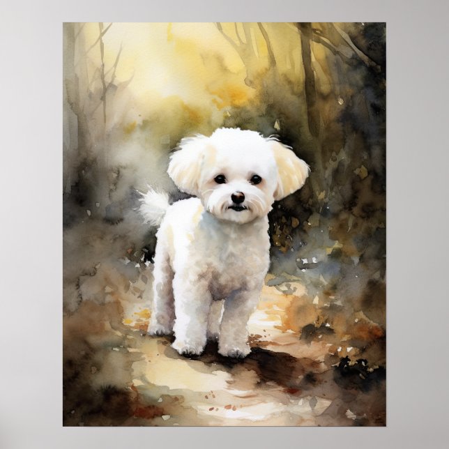 Poster av Hund för utskrift av klichon-frise (Framsidan)