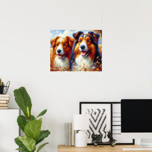 Poster av hund konsthandlare för att få fram ljus