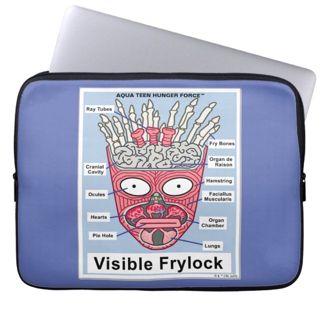Poster av Hungrig Tvinga Visible Frylock Tonåring  Laptop Fodral (Framsidan)