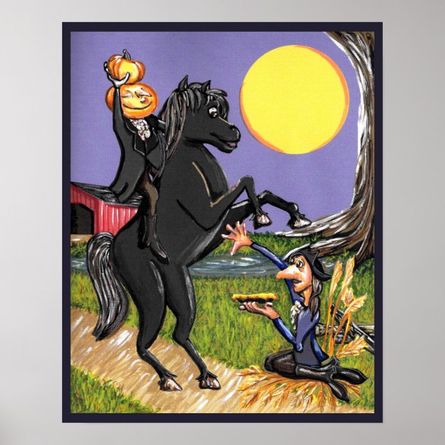 Poster av huvudlös hästseman Ichabod Crane (Framsidan)