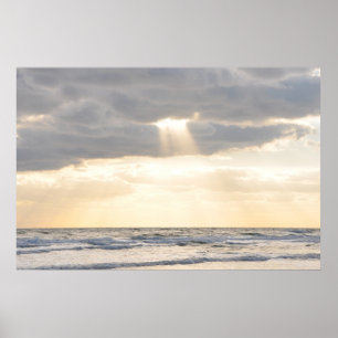 Poster av Idéerational Sol Rays Parting Clouds