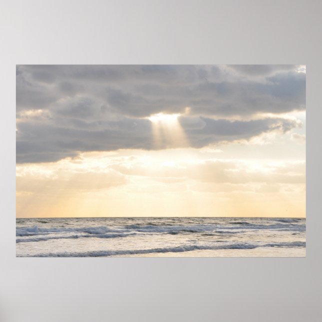 Poster av Idéerational Sol Rays Parting Clouds  (Framsidan)
